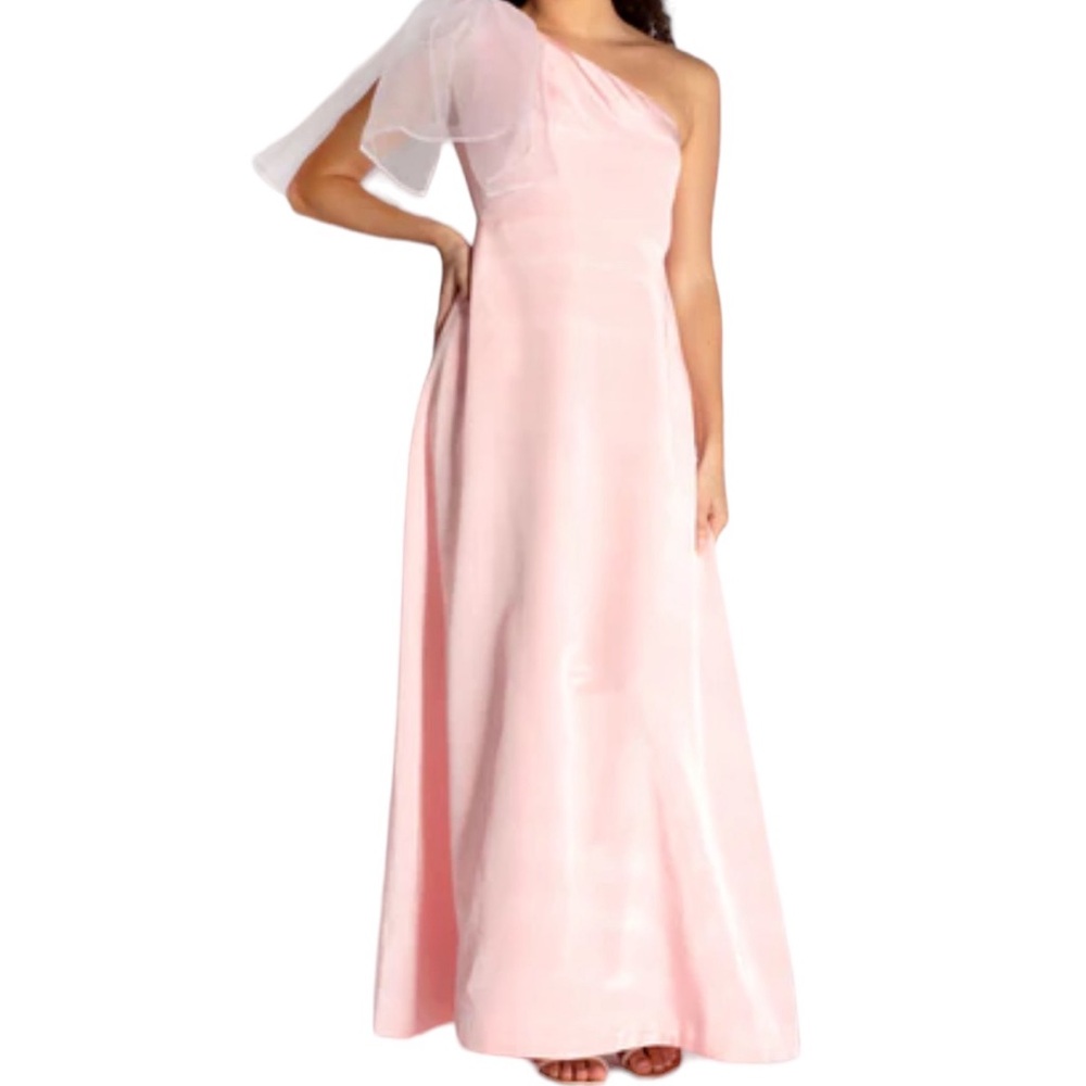 Camilyn Beth Pink Asymmetrical One Shoulder Gown 2